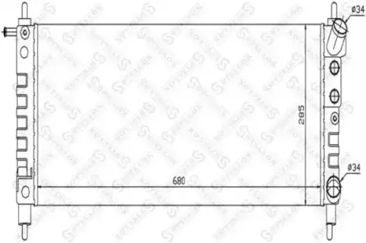 Радиатор системы охлаждения двигателя STELLOX 10-26076-SX