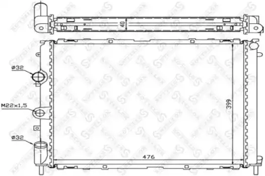 Радиатор системы охлаждения двигателя STELLOX 10-26189-SX