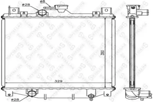 Радиатор системы охлаждения двигателя STELLOX 10-26255-SX