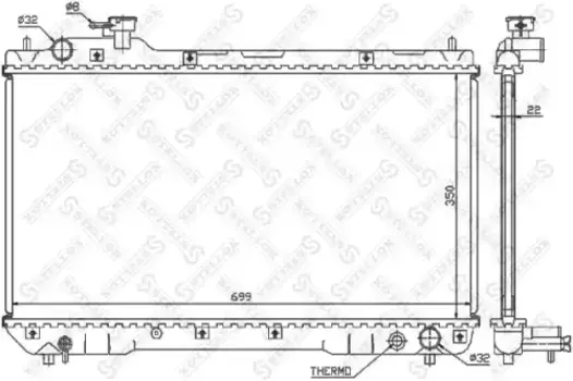 Радиатор системы охлаждения двигателя STELLOX 10-26300-SX