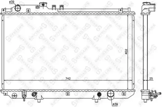Радиатор системы охлаждения двигателя STELLOX 10-26316-SX
