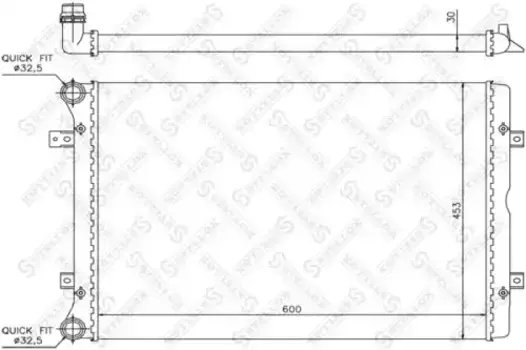 Радиатор системы охлаждения двигателя STELLOX 10-26403-SX