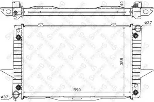 Радиатор системы охлаждения двигателя STELLOX 10-26450-SX