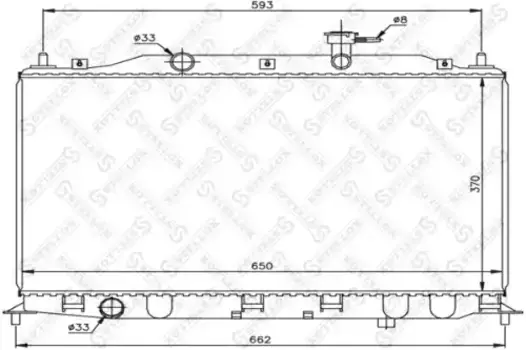 Радиатор системы охлаждения двигателя STELLOX 10-26614-SX