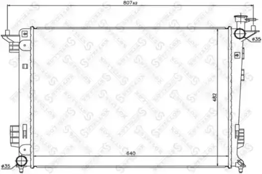 Радиатор системы охлаждения двигателя STELLOX 10-26616-SX
