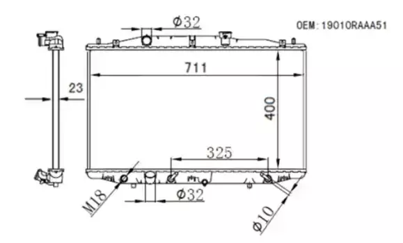 Радиатор системы охлаждения двигателя STELLOX 10-26669-SX