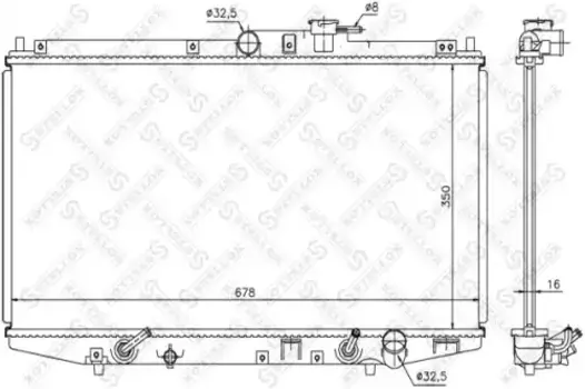 Радиатор системы охлаждения двигателя STELLOX 10-26672-SX
