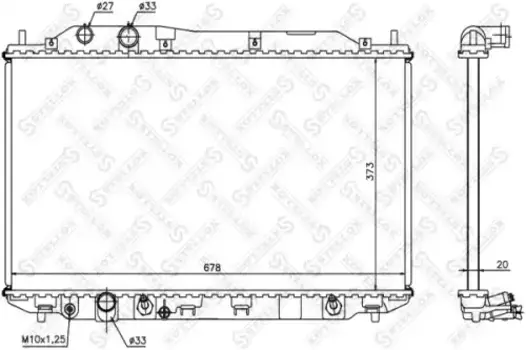 Радиатор системы охлаждения двигателя STELLOX 10-26679-SX