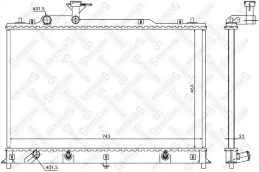 Радиатор системы охлаждения двигателя STELLOX 10-26711-SX