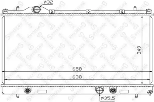 Радиатор системы охлаждения двигателя STELLOX 10-26742-SX
