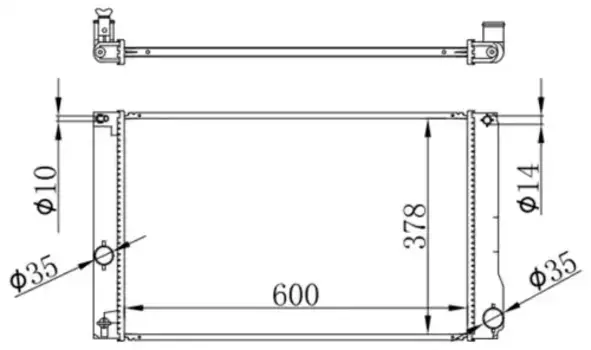 Радиатор системы охлаждения двигателя STELLOX 10-26780-SX