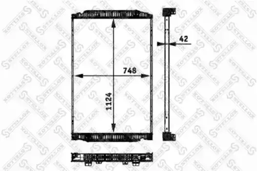 Радиатор системы охлаждения двигателя STELLOX 81-03302-SX