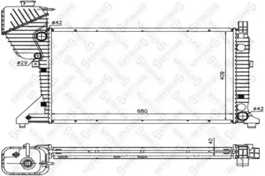 Радиатор системы охлаждения двигателя STELLOX 81-03338-SX