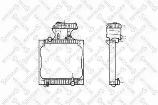 Радиатор системы охлаждения двигателя STELLOX 81-03355-SX