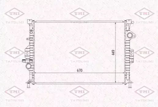 Радиатор системы охлаждения двигателя TATSUMI TGA1043