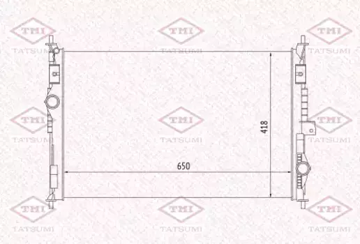 Радиатор системы охлаждения двигателя TATSUMI TGA1170