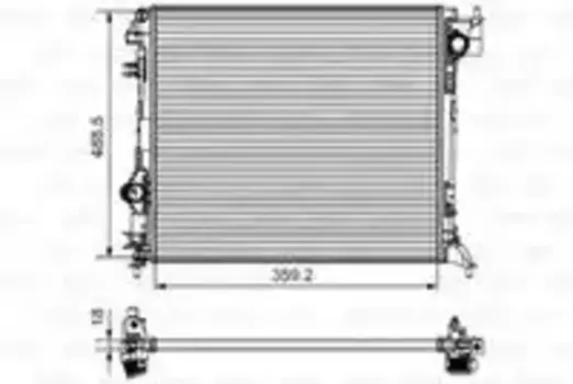 Радиатор системы охлаждения двигателя VALEO 735624