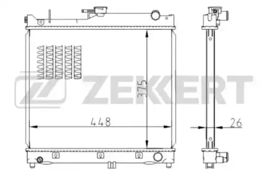Радиатор системы охлаждения двигателя ZEKKERT MK1511