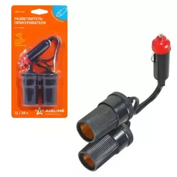 разветвитель прикуривателя ! 2 гнезда\ ASP-2-02 AIRLINE