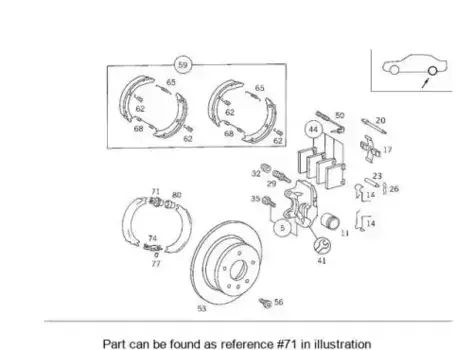 регулятор развода тормозных колодок !стояночного тормоза \MB Sprinter/Vario 123 420 00 73 28