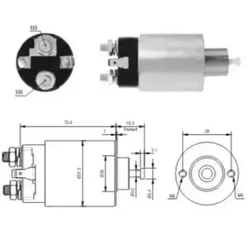 реле втягивающее!\ Mitsubishi L300/L400/Space Gear 2.5TD 94> 46167 MEAT & DORIA