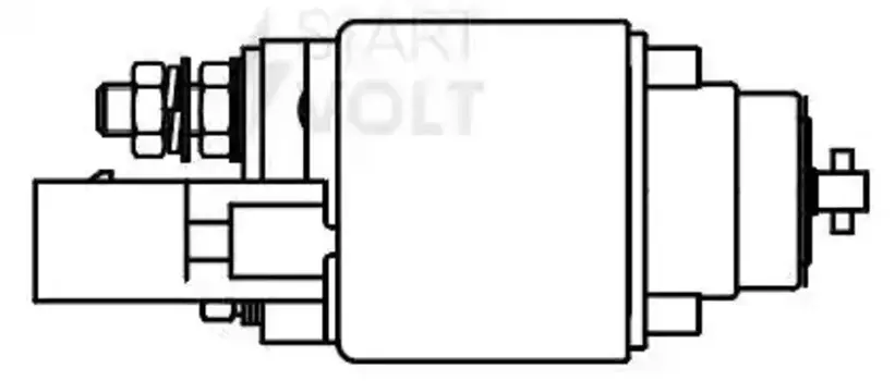 Реле втягивающее стартера для а/м VAG Amarok (10-)/Crafter (11-) 2.0TDI MT (VSR 1827) СТАРТВОЛЬТ