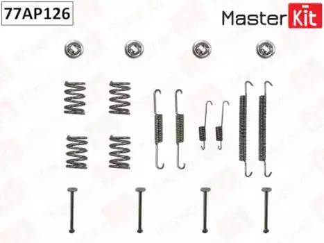 рем.к-кт торм. колодок зад.!\ Peugeot Partner 1.1/1.4/1.8D/1.9D, Citroen Berlingo 1.1i 96> 77AP126 MASTERKIT
