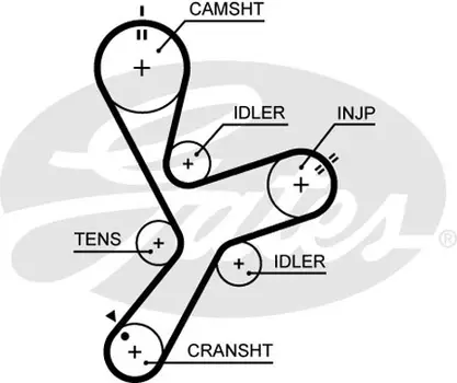 ремень ГРМ! 154x254\ Mitsubishi L200 2.5Di-D 05>
