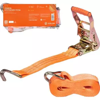 Стяжной ремень AIRLINE AS-T-08 2 т стальные крюки 12 м