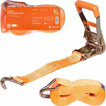 Стяжной ремень AIRLINE AS-T-12 5 т стальные крюки 12 м