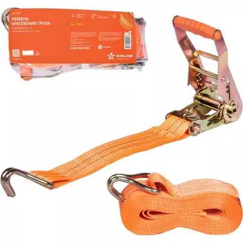 Стяжной ремень AIRLINE AS-T-05 2 т стальные крюки 6 м