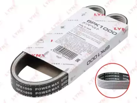 Ремень поликлиновой 1000 мм 6 ручьев LYNXAUTO 6PK1000