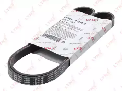 Ремень поликлиновой 1343 мм 5 ручьев LYNXAUTO 5PK1343