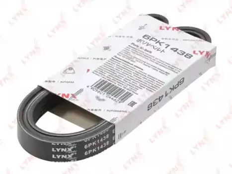 Ремень поликлиновой 1438 мм 6 ручьев LYNXAUTO 6PK1438
