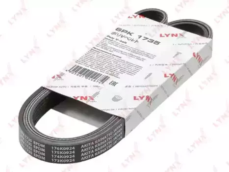 Ремень поликлиновой 1735 мм 6 ручьев LYNXAUTO 6PK1735