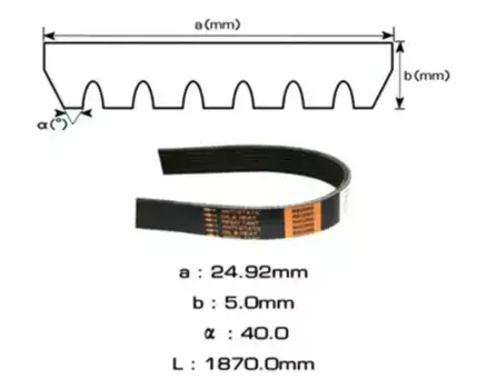 Ремень поликлиновой 1870 мм 7 ручьев DAYCO 7PK1870