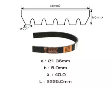 Ремень поликлиновой 2225 мм 6 ручьев CONTITECH 6PK2225