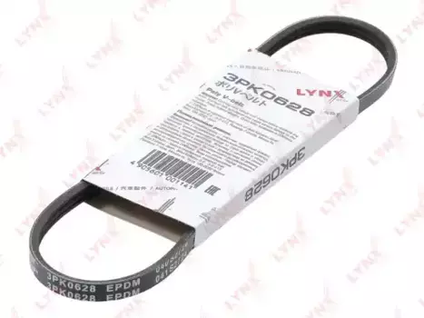 Ремень поликлиновой 628 мм 3 ручьев LYNXAUTO 3PK0628