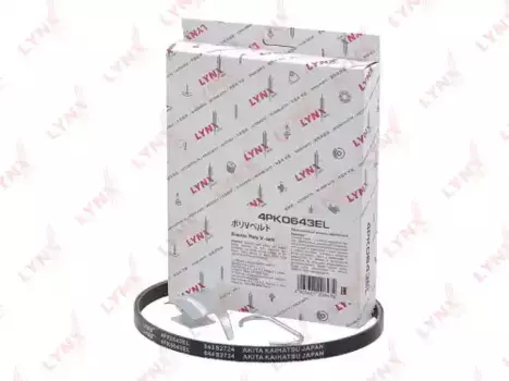 Ремень поликлиновой 643 мм 4 ручьев LYNXAUTO 4PK0643EL