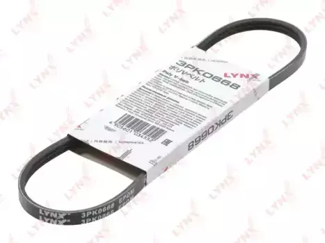 Ремень поликлиновой 668 мм 3 ручьев LYNXAUTO 3PK0668