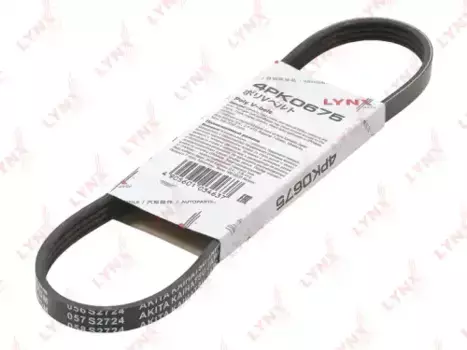 Ремень поликлиновой 675 мм 4 ручьев LYNXAUTO 4PK0675
