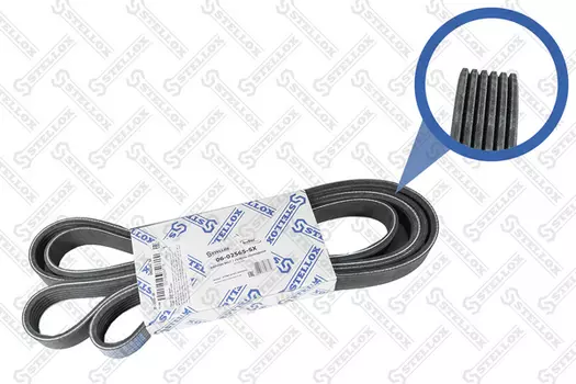 Ремень поликлиновой 2565 мм 6 ручьев STELLOX 06-02565-SX