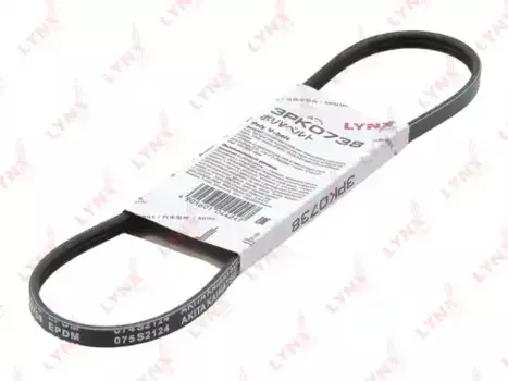 Ремень поликлиновой 738 мм 3 ручьев LYNXAUTO 3PK0738