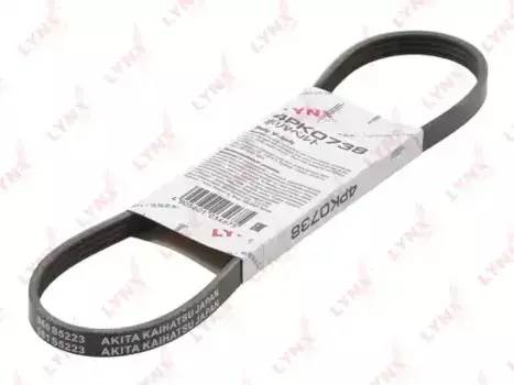 Ремень поликлиновой 738 мм 4 ручьев LYNXAUTO 4PK0738