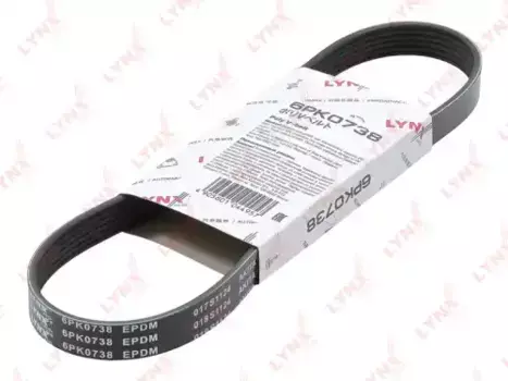 Ремень поликлиновой 738 мм 6 ручьев LYNXAUTO 6PK0738