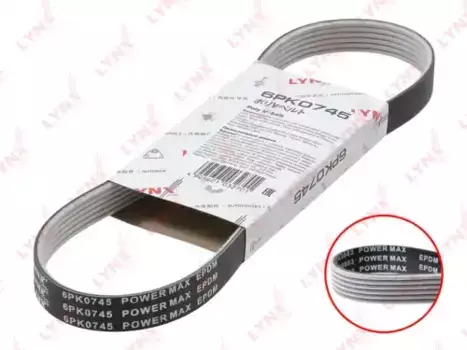 Ремень поликлиновой 745 мм 6 ручьев LYNXAUTO 6PK0745
