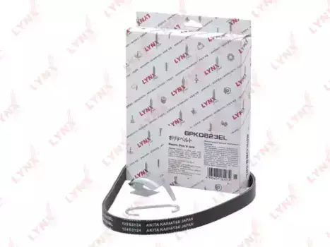 Ремень поликлиновой 823 мм 6 ручьев LYNXAUTO 6PK0823EL