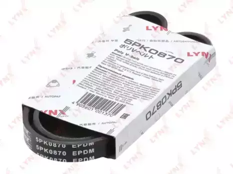 Ремень поликлиновой 870 мм 5 ручьев LYNXAUTO 5PK0870