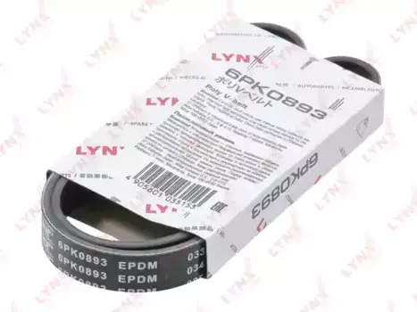 Ремень поликлиновой 893 мм 6 ручьев LYNXAUTO 6PK0893