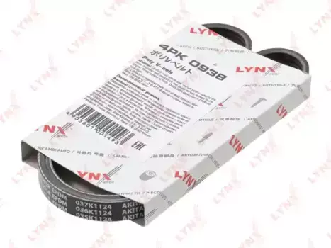 Ремень поликлиновой 938 мм 4 ручьев LYNXAUTO 4PK0938